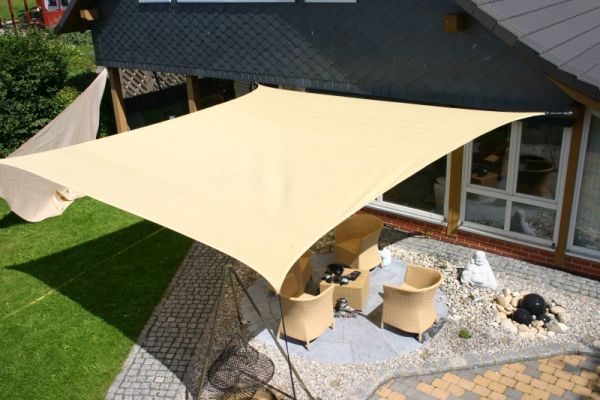 Sonnensegel 3,5 x 4,5 m beige