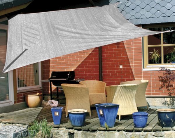 Sonnensegel 6 x 4 m grau