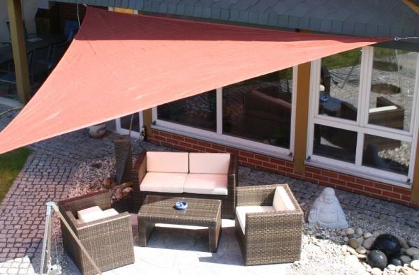 Sonnensegel 3,6 x 3,6 m rost wasserabweisend