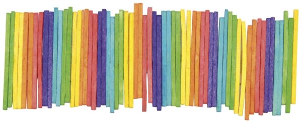 Little wooden sticks coloured