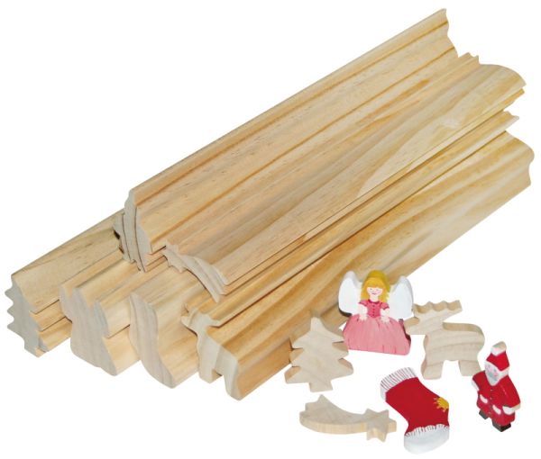 Cutted wooden bars Christmas