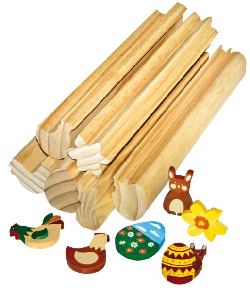 Cutted wooden bars Eastern