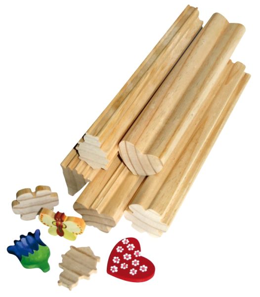 Cutted wooden bars Mothers day