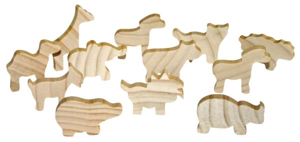 Wooden figures animals