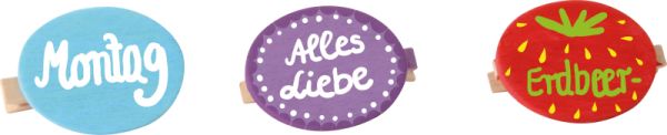Holz-Buttons blanko zum Anstecken 10 Stück
