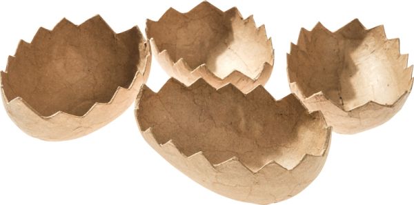 Carton half-eggs for hanging set of 4