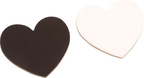 Magnetic Canvas Hearts Small set of 12