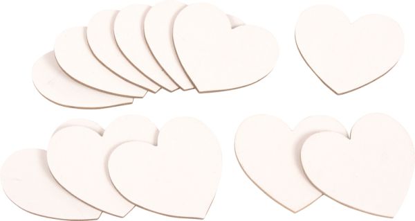 Magnetic Canvas Hearts Small set of 12