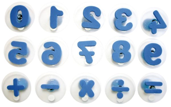 Giant stamps numbers set of 15 blue
