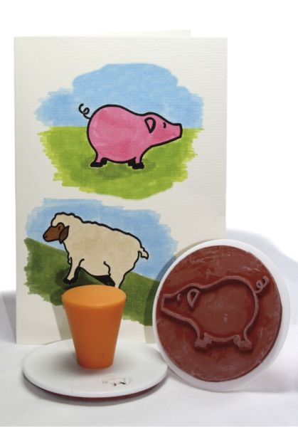Farm animal stamps set of 6