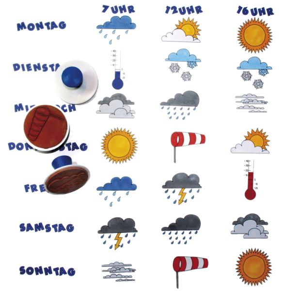 Weather stamps set of 10