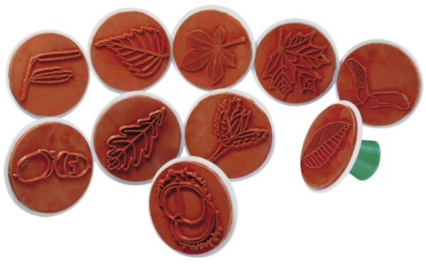 Leaf stamps set of 10