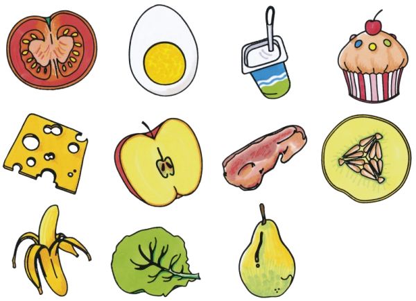 Nutrition stamps set of 12