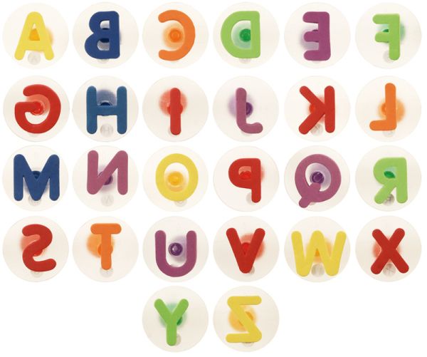 Giant stamps capital letters set of 26 coloured