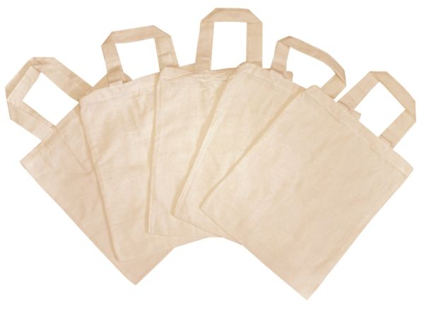 Cotton bags large set of 5