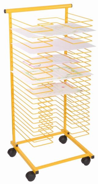 Paper drying stand yellow