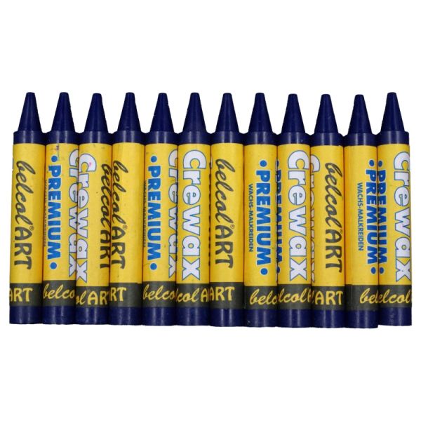 belcolART Crewax Premium 12 Crayons Prussian Blue
