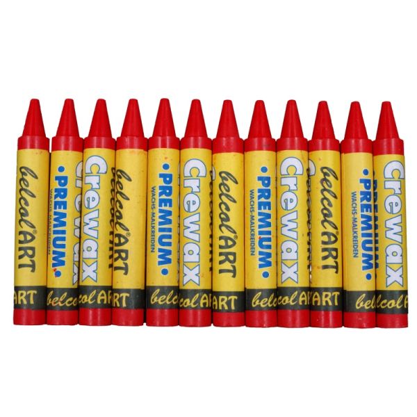 belcolART Crewax Premium 12 Wachsmalstifte rot
