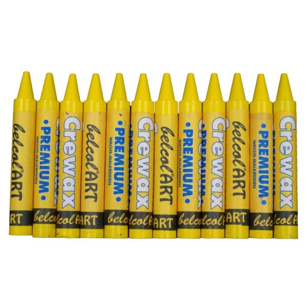 belcolART Crewax Premium 12 Wachsmalstifte gelb