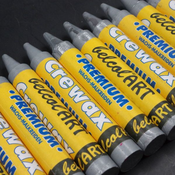 belcolART Crewax Premium 12 Wachsmalstifte silber