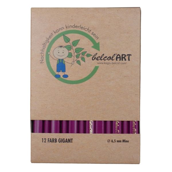 belcolART Farb Gigant Trigon 12 Pencils Dark Magenta