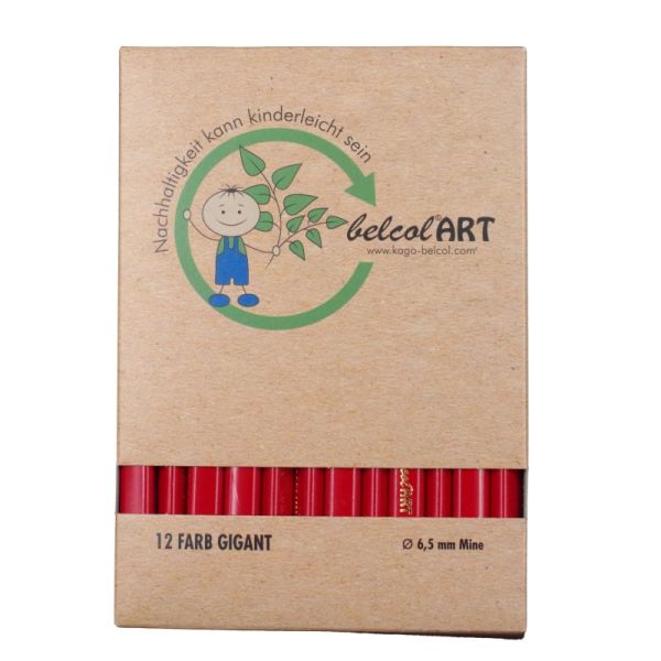 belcolART Farb Gigant Trigon 12 Pencils Dark Red