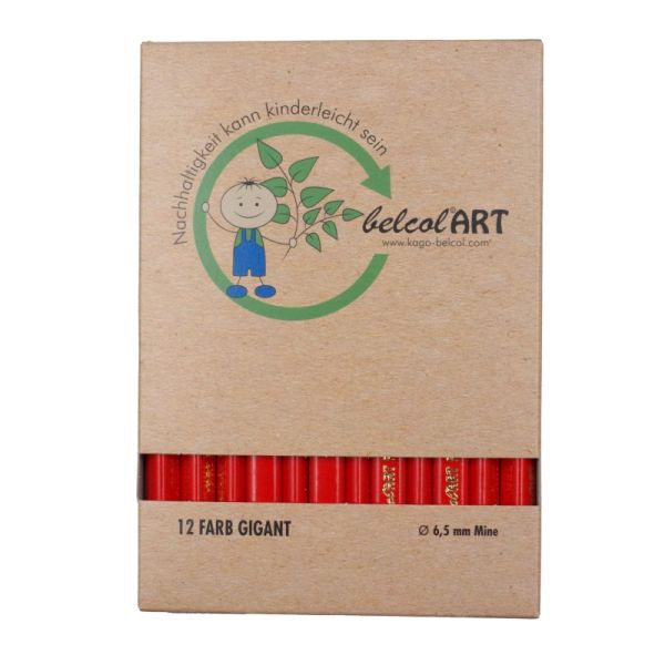 belcolART Farb Gigant Trigon 12 Pencils Light Red