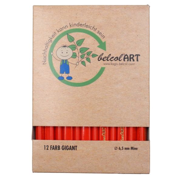 belcolART Farb Gigant Trigon 12 Pencils Dark Orange