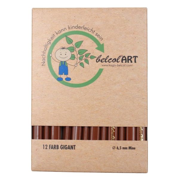 belcolART Farb Gigant Trigon 12 Pencils Brown