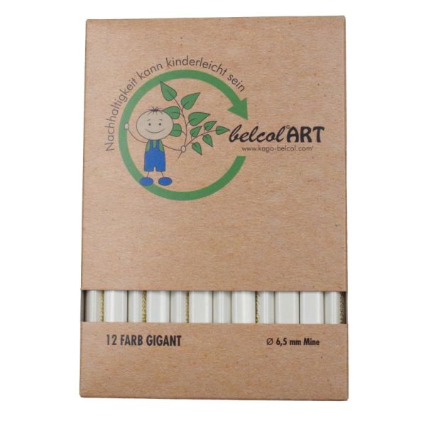 belcolART Farb Gigant Trigon 12 Pencils White