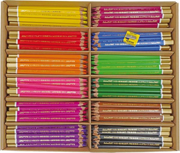 belcolART Trigon Gigant Grundfarben 12 Farben 180 Stifte