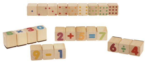 Holzstempel Mathe