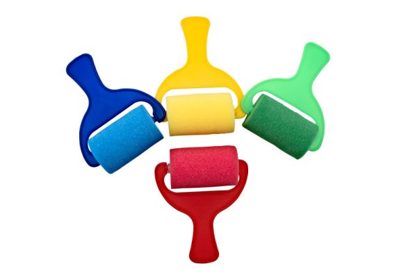 Sponge Rollers - 7cm (4) Assorted Colours
