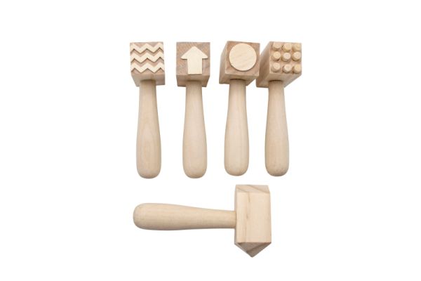 Musterhämmer Holz 5er Set