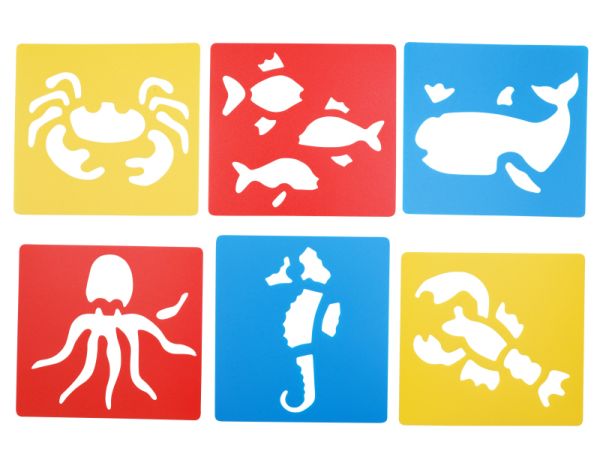 Stencil Washable Sea Life
