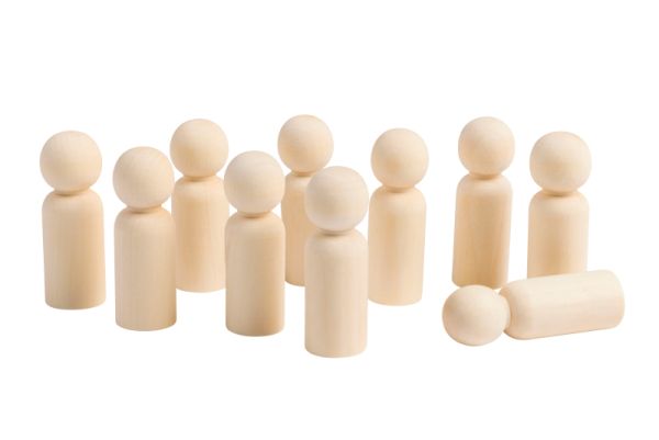 Menschen aus Holz 10er Set medium