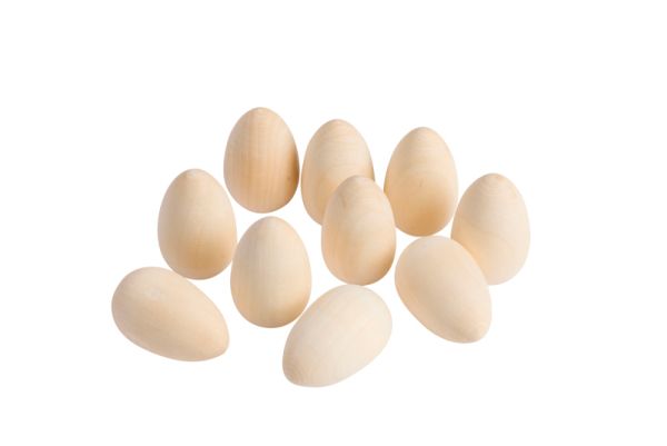 Wood Eggs (10)