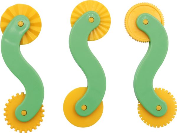 Doppelseitige Modellier-Muster-Schneide-Räder 3er Set